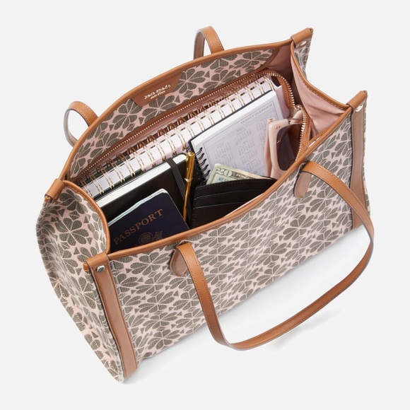 * SOLD * Kate Spade Flower Jacquard Market Medium Tote - Picture 6 of 8